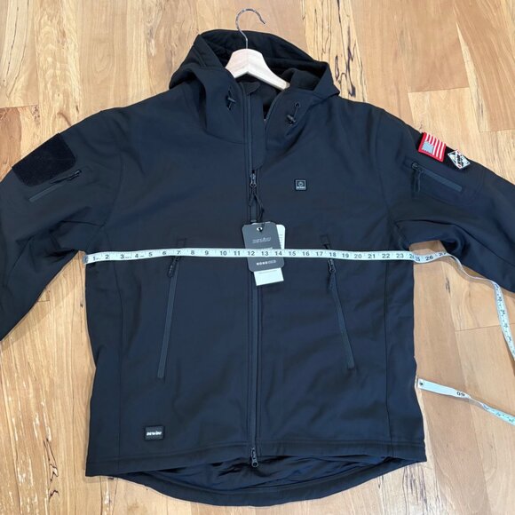 DEWBU Men's Soft Shell Heated Jacket With 12V Battery Pack Black - New - Picture 8 of 9